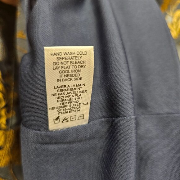 Guillaume Womens Floral Blue, Gold Blazer Jacket Size L - Picture 9 of 10